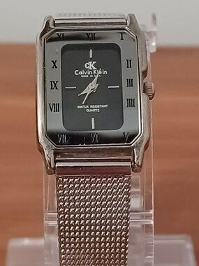 Ladies CALVIN KLEIN Quartz Watch - Style #1638 Water Resistant Silver Tone-WORKS